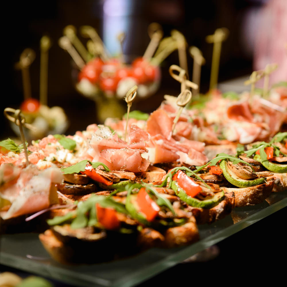 Buffet und Catering-Speisen